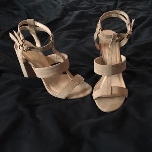 High heel open back shoes